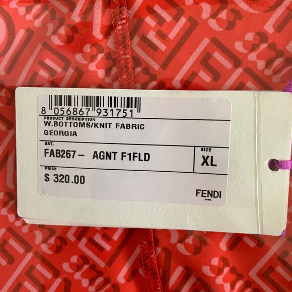 Fendi x Skims Orange Biker Shorts Size XL leggings activewear - Picture 4 of 4